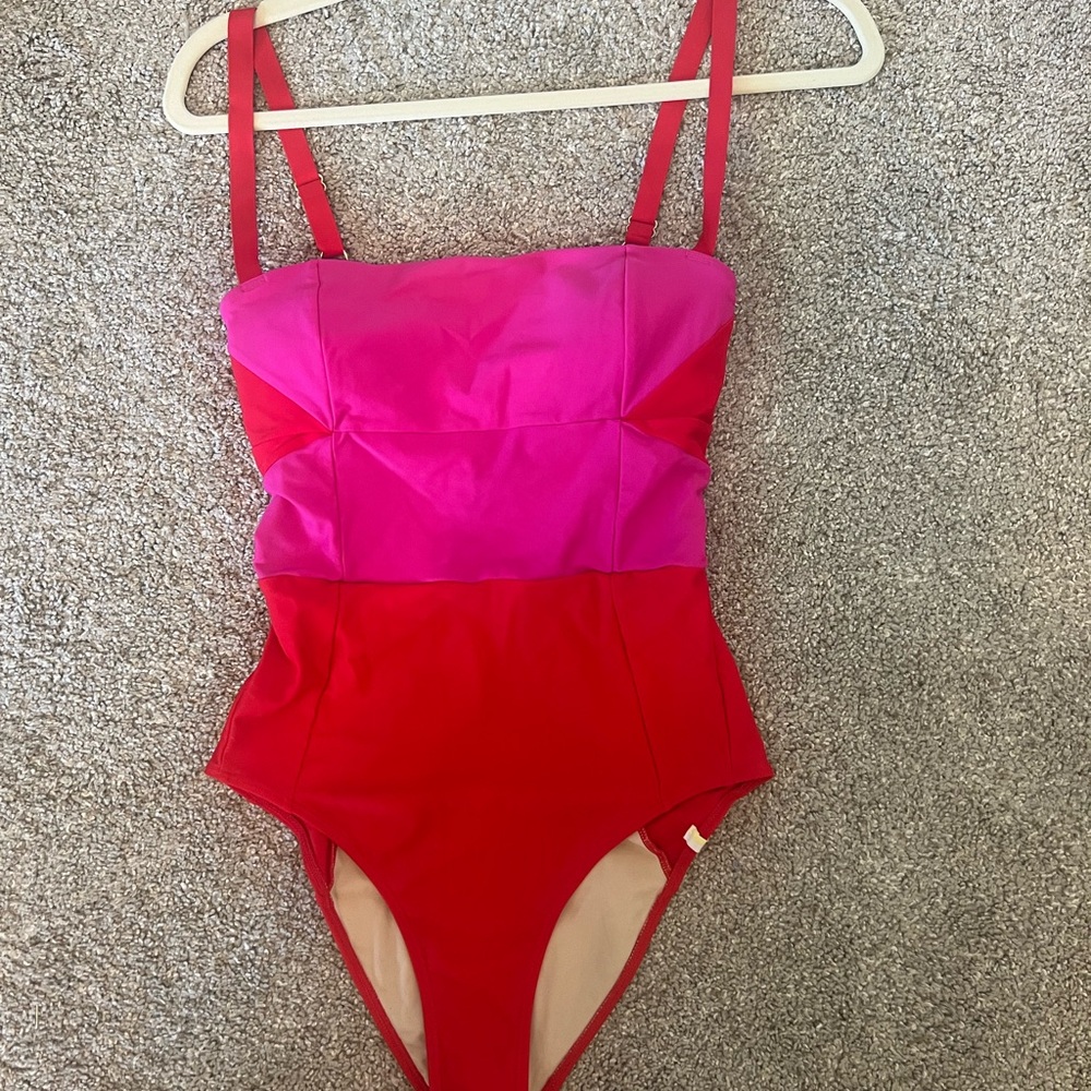 Summersalt Red and Pink One Piece Swimsuit